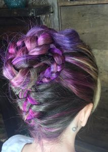 purple updo